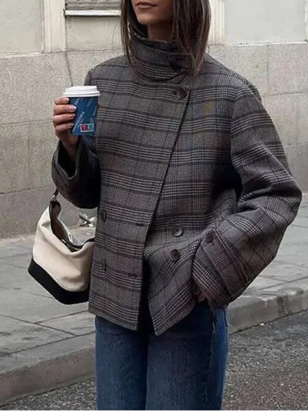 NWT Zara Plaid coat/ Jacket